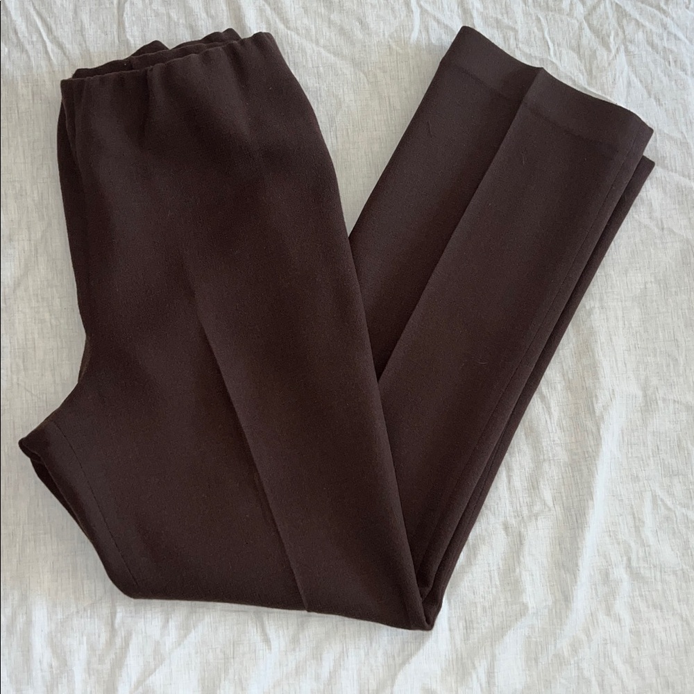 ANN MASHBURN Chocolate Straight Leg Pants